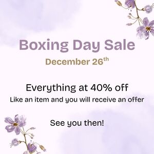 Boxing Day December 26th | 40% Off Everything